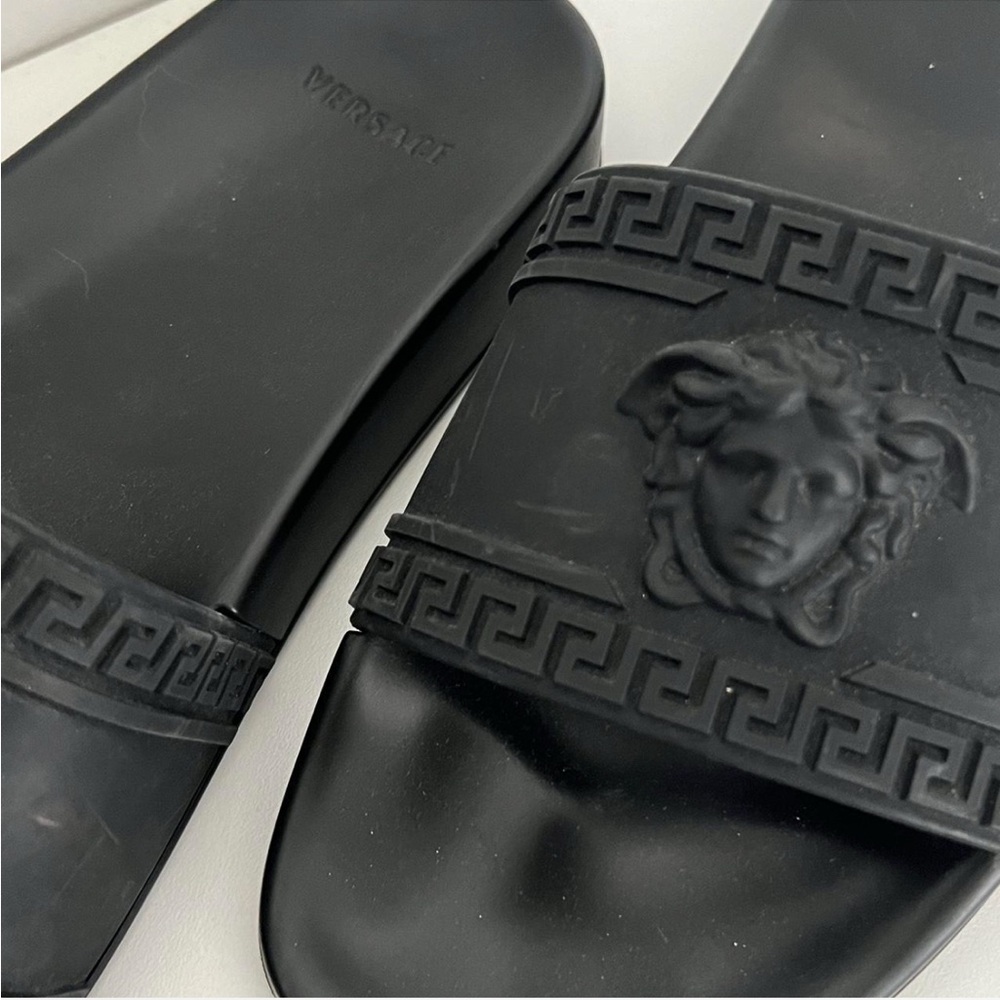 Versace Black Men's Slides